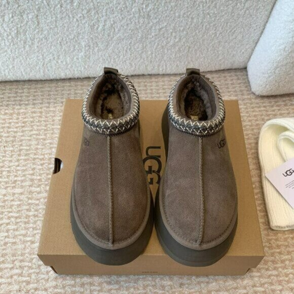 UGG Tazz Platform Shearling Lined Slipper Hickory - Picture 3 of 8